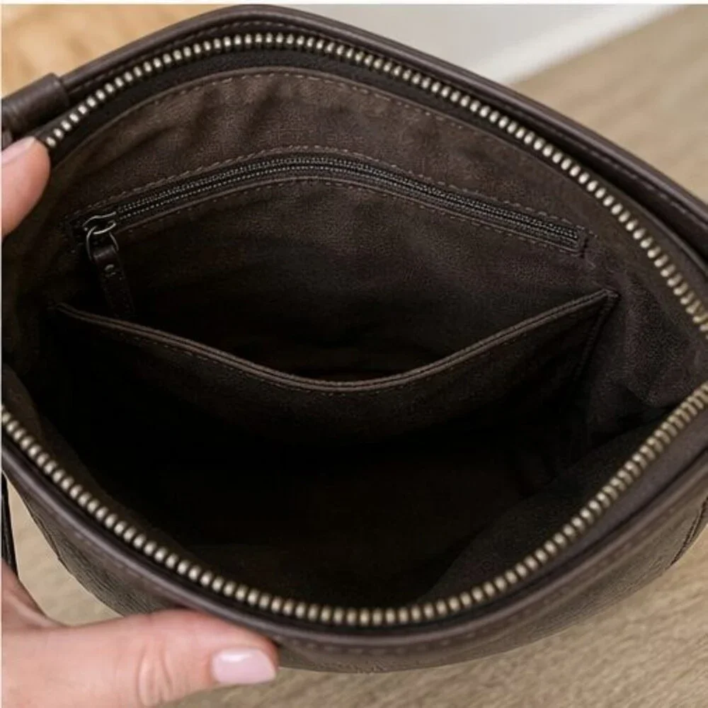 Espresso Faux Leather Bag